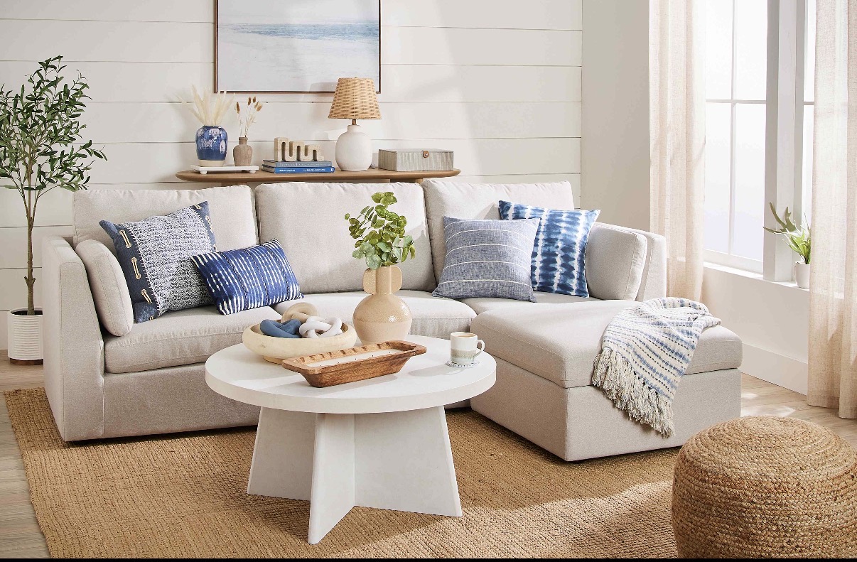 Beautifully staged vacation rental living room